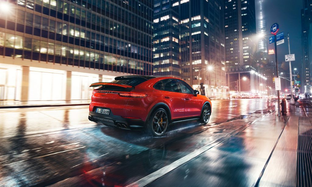 Porsche Cayenne Coupe, New York, Night, Outdoor, Car, Automotive, Auto